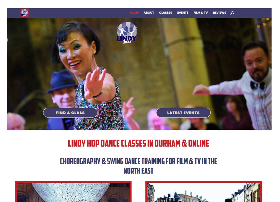 lindy jazz durham divi web design superdivine uk